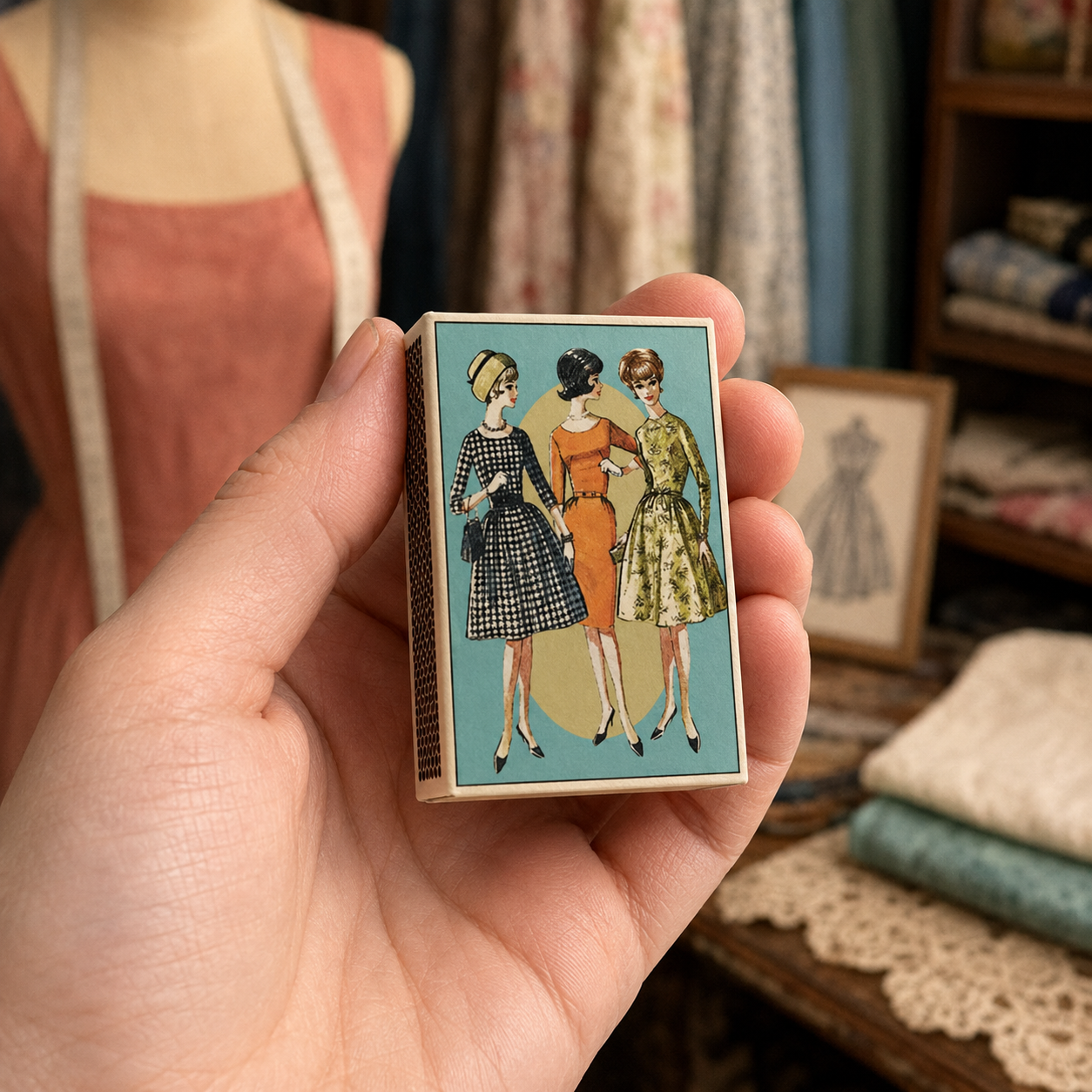 Vintage 1950's Fashion Mini Matchboxes
