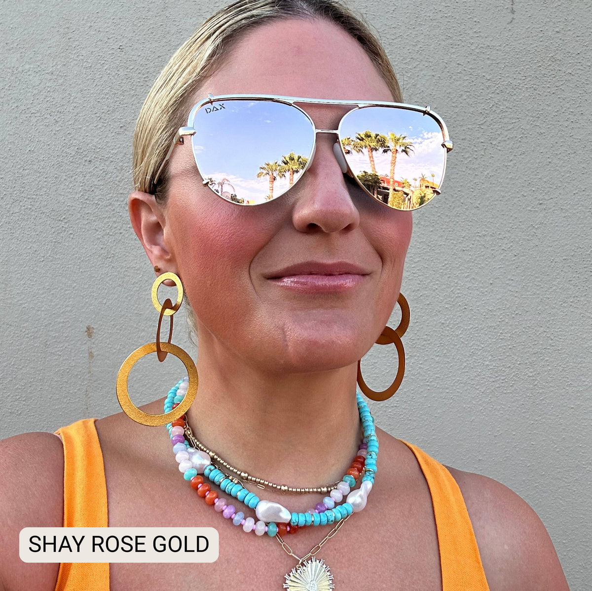 DAX Eyewear - SHAY - Women's Polarized Large Hair Friendly Aviator