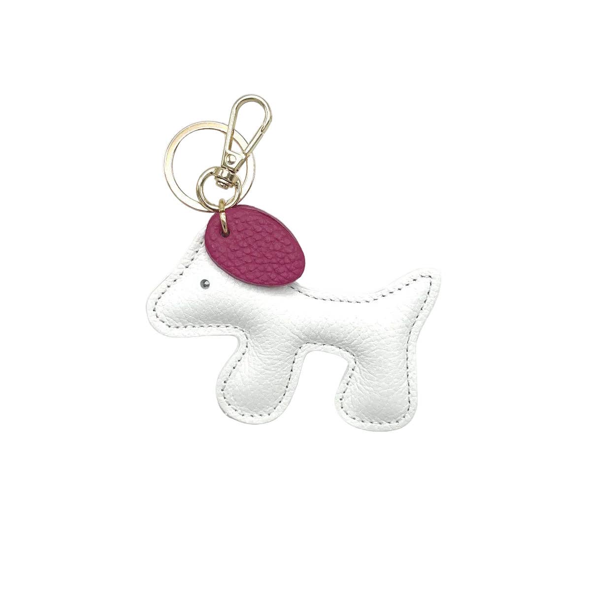 Cute Puppy Design leather key chain