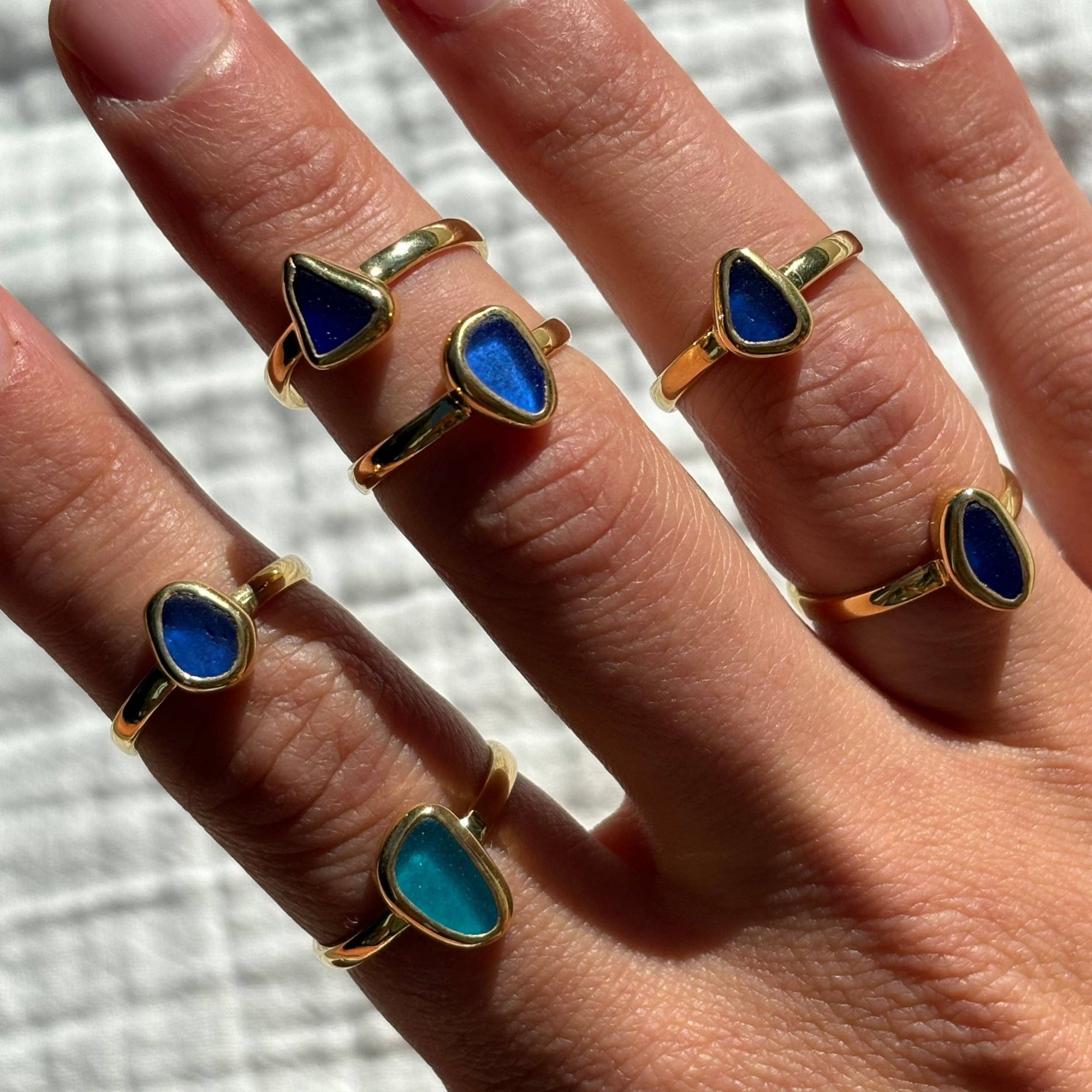 Handmade Sea Glass Rings