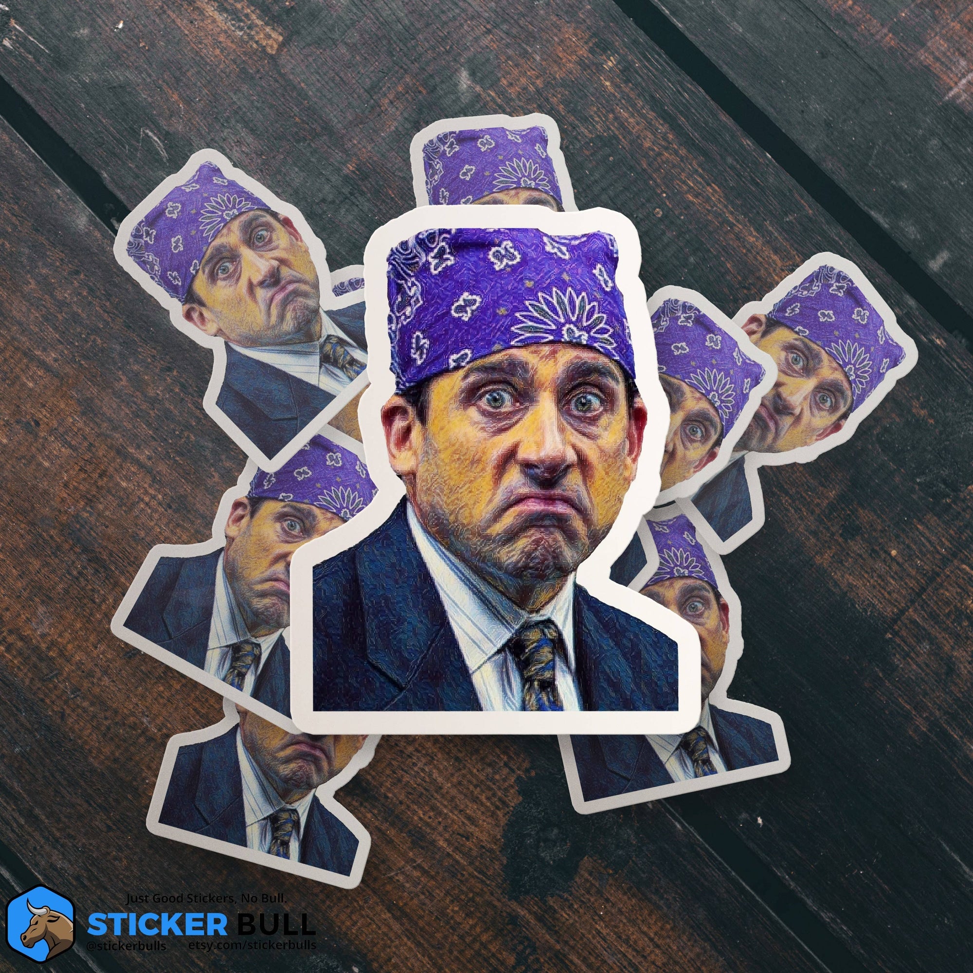 Sticker Bull - Prison Mike The Office Sticker, Funny Meme Sticker, The Office Sticker, The Office TV Show, Vinyl Sticker, Water Bottle, Hydroflask Sticker