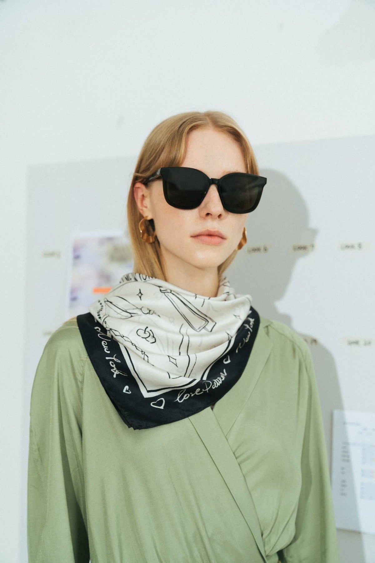 "New York in Sketches" Silk Scarf