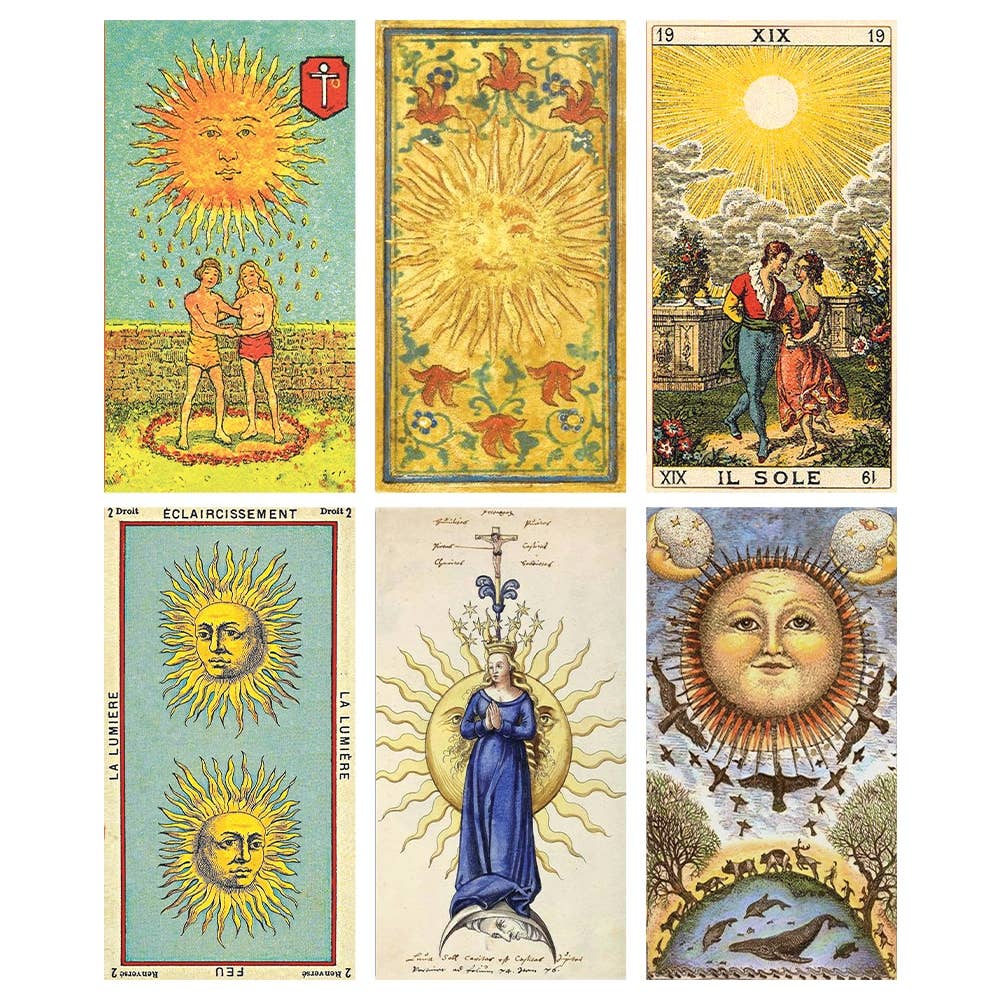 Vintage Sun and Tarot Card Matchboxes Large