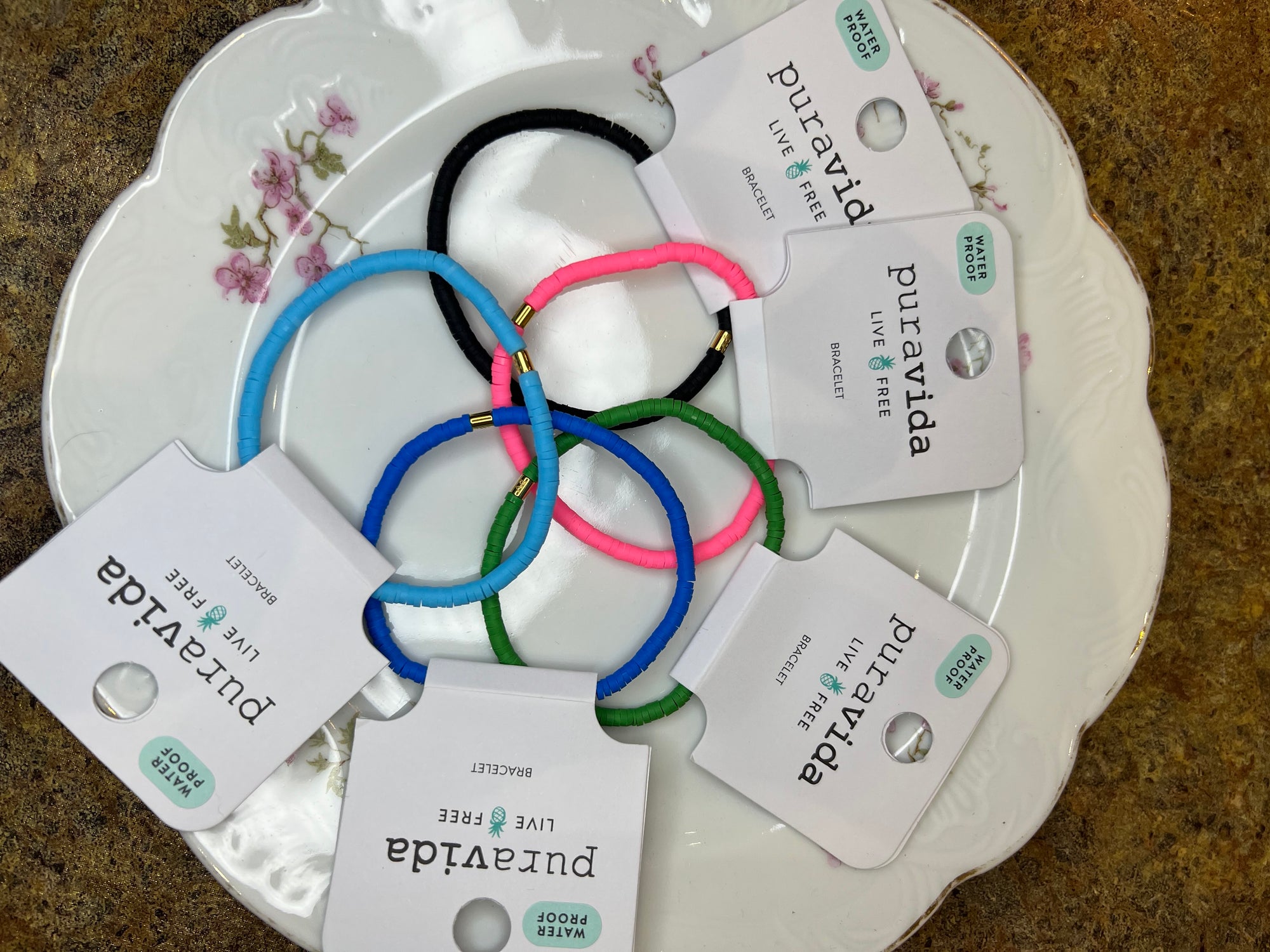 Cabrillo Vinyl disc Stretch Bracelets