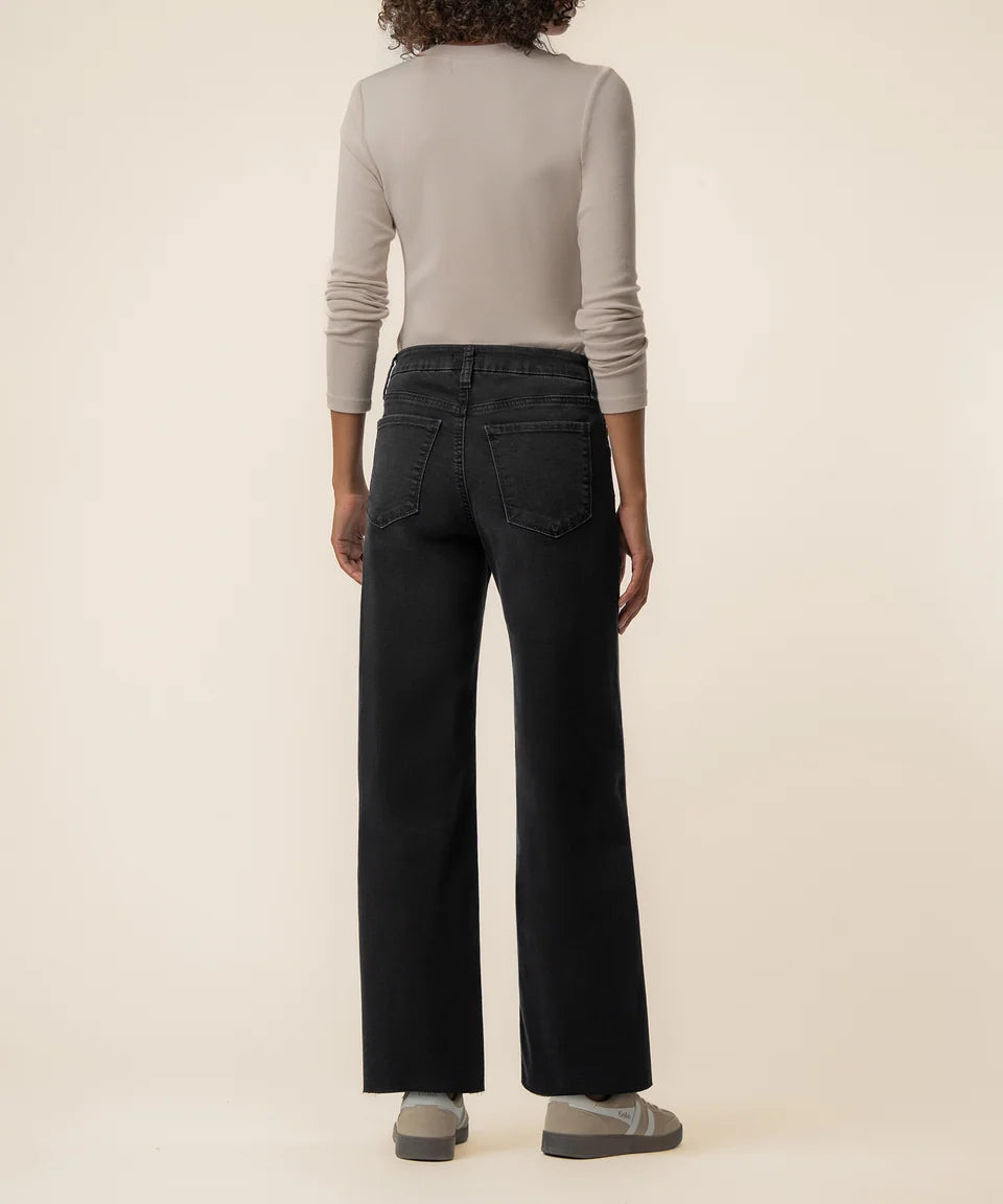 Meg High Rise Wide Leg Black Denim