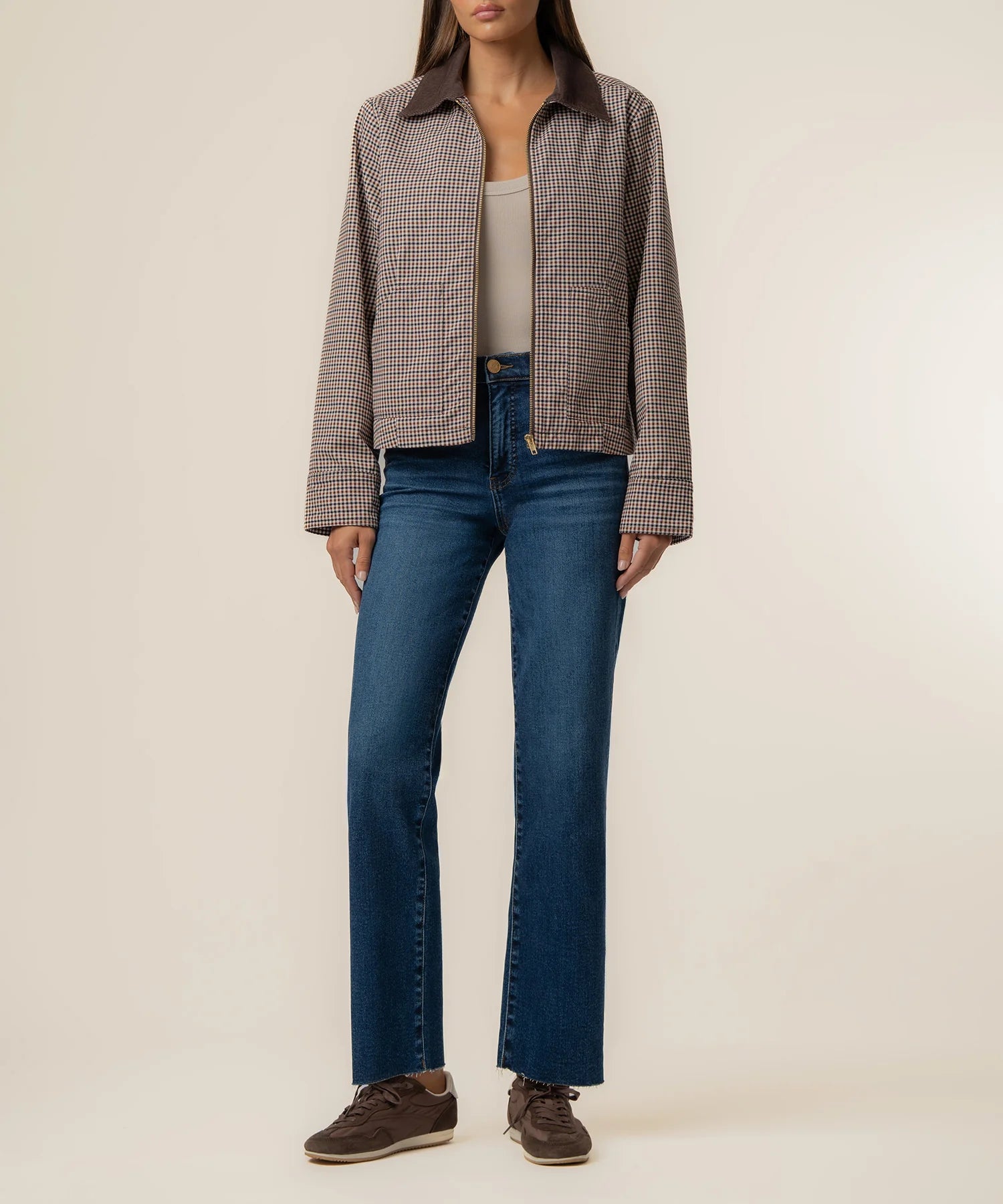 Natalia Twill Plaid Jacket