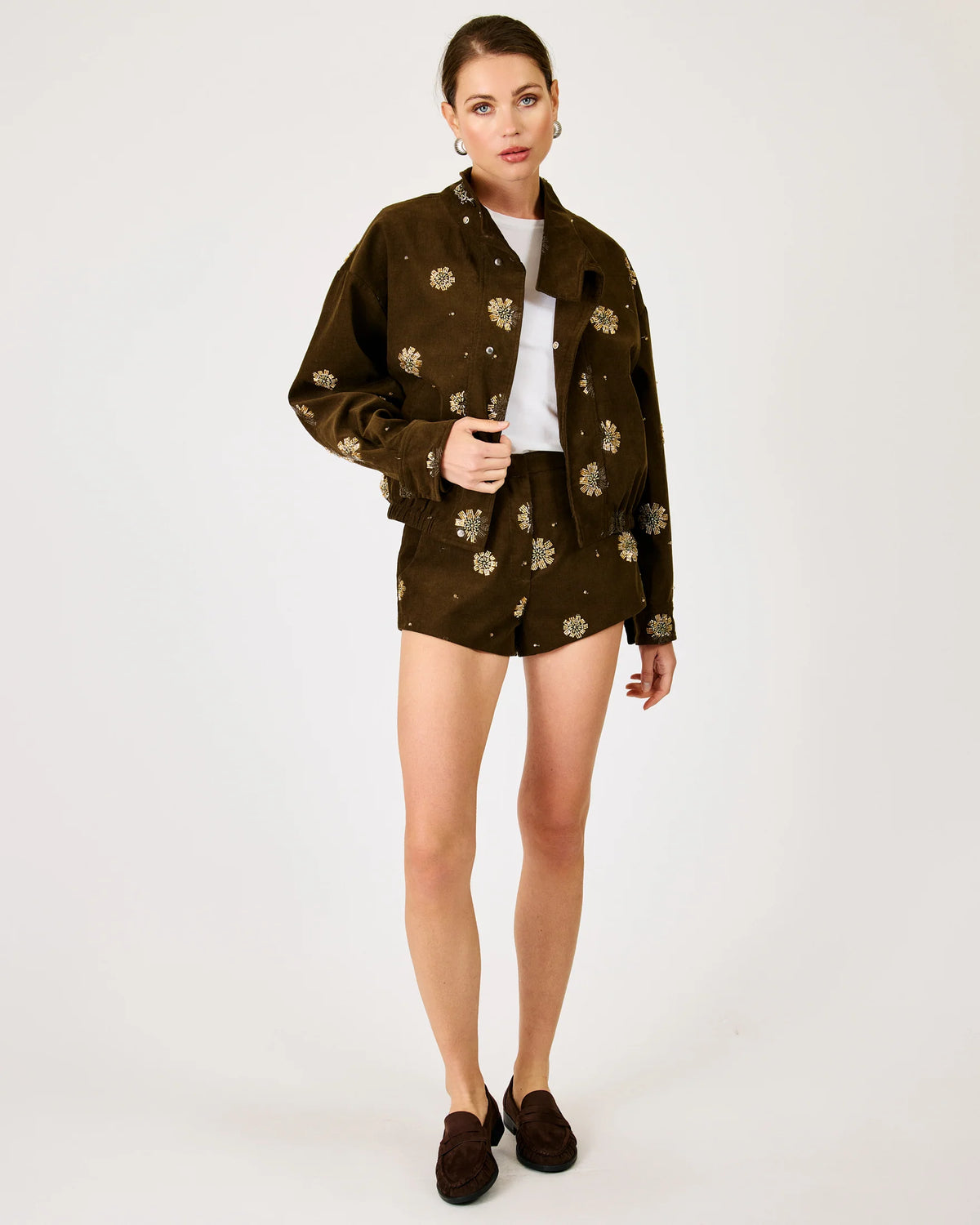 Harrison Corduroy Embellished Jacket