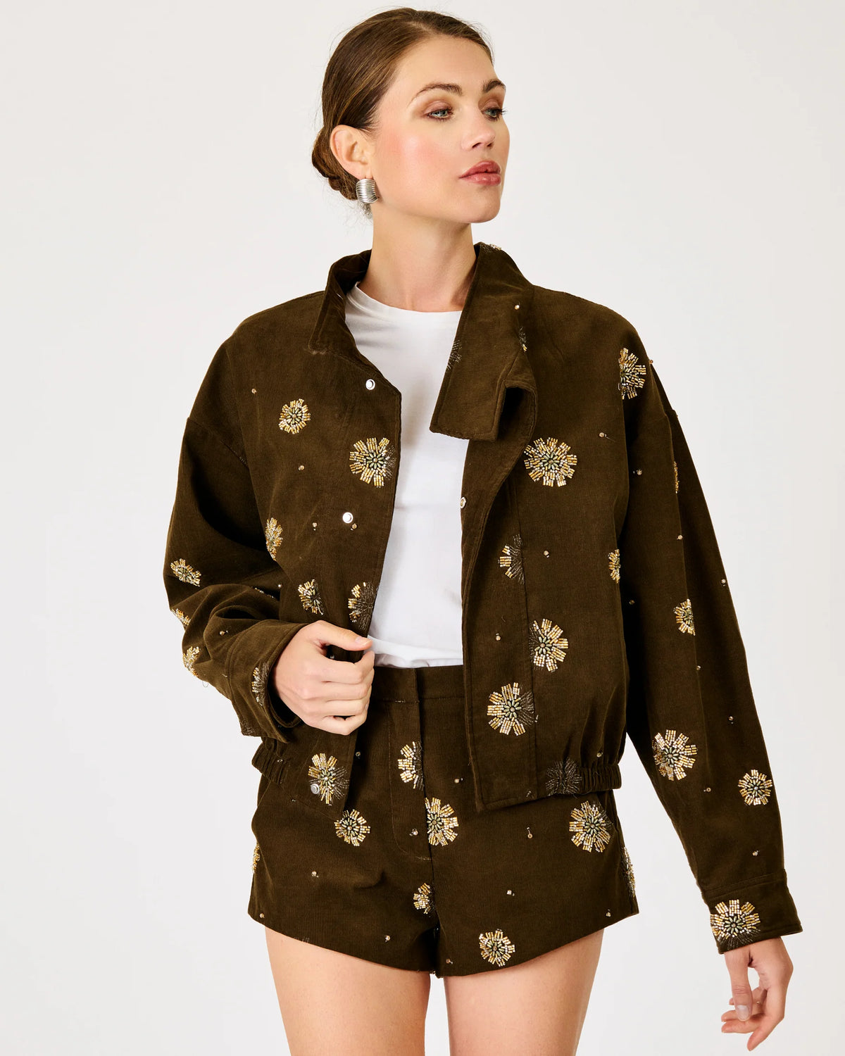 Harrison Corduroy Embellished Jacket