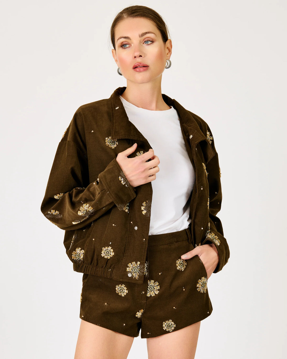Harrison Corduroy Embellished Jacket