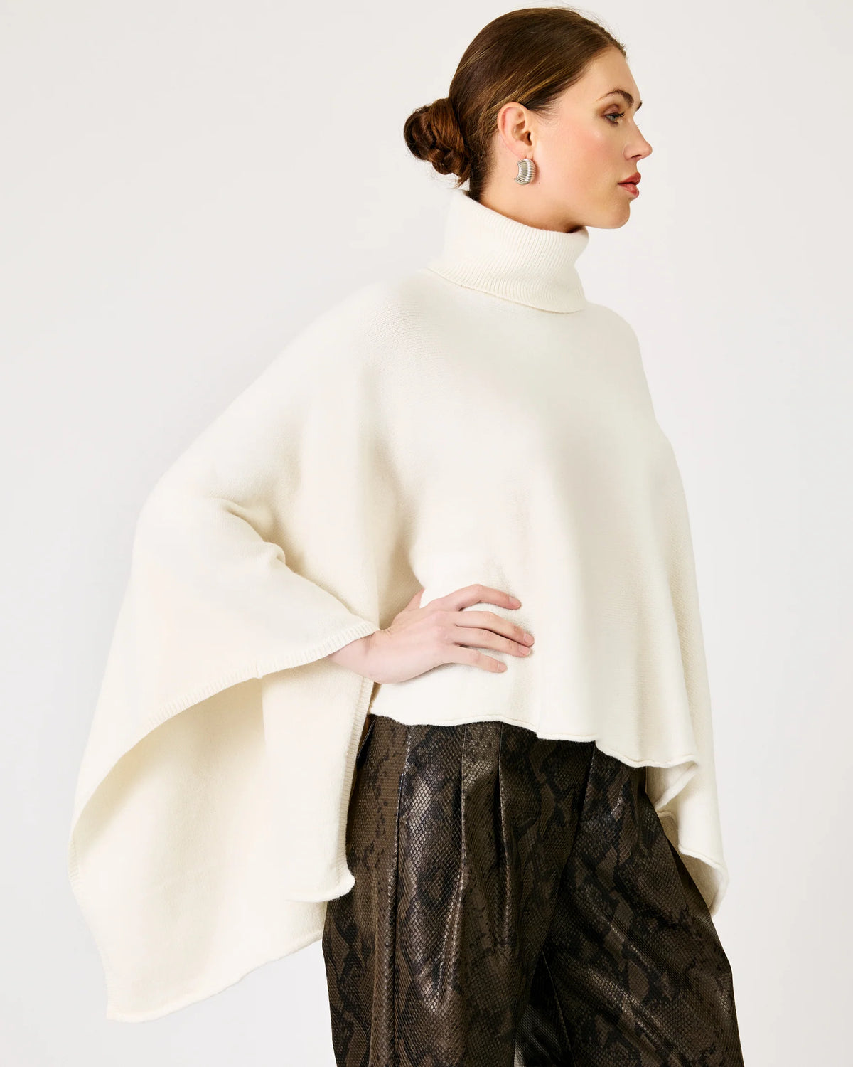 Orly Turtleneck Cape Sweater