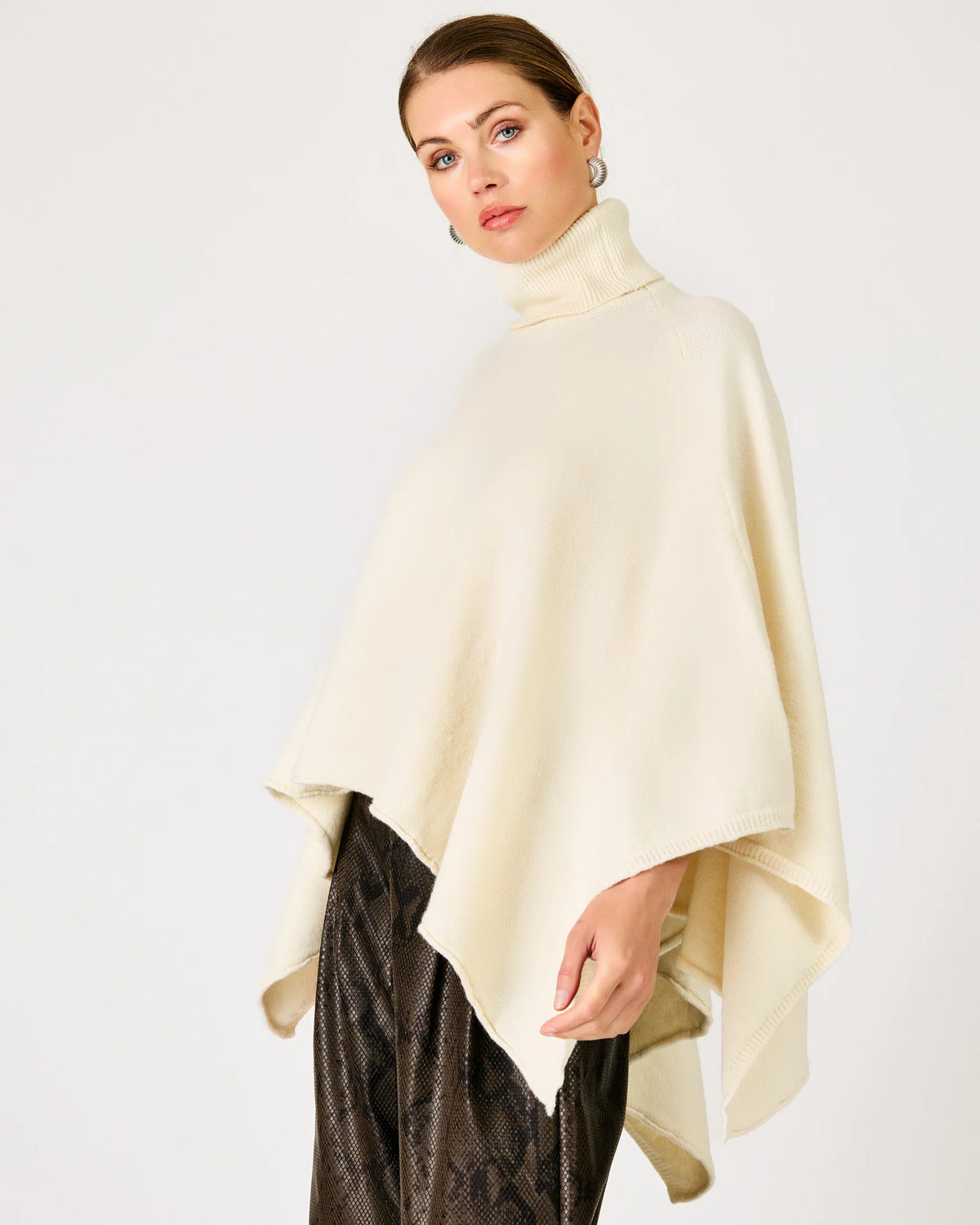 Orly Turtleneck Cape Sweater