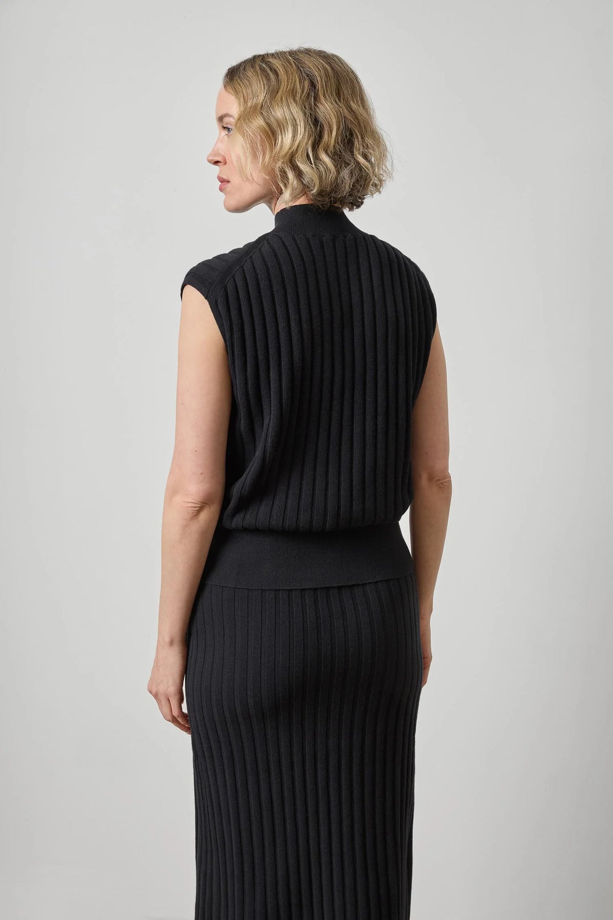 Lilla P Mock Neck Wedge Sweater