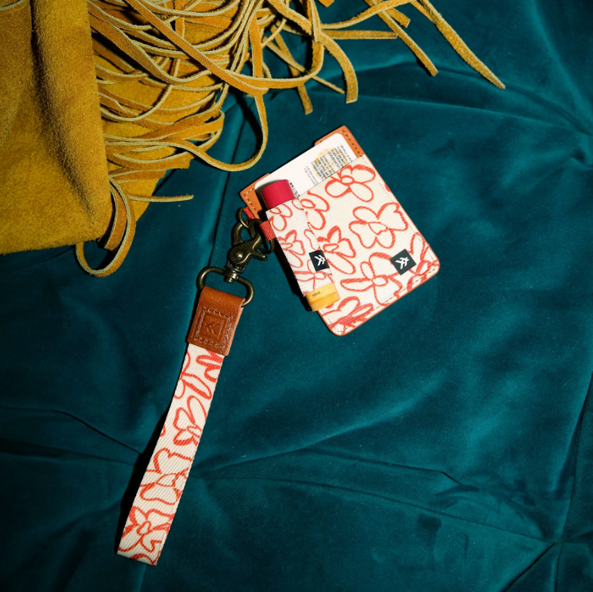 Thread Wallets Elastic Lip Balm holder Keychain