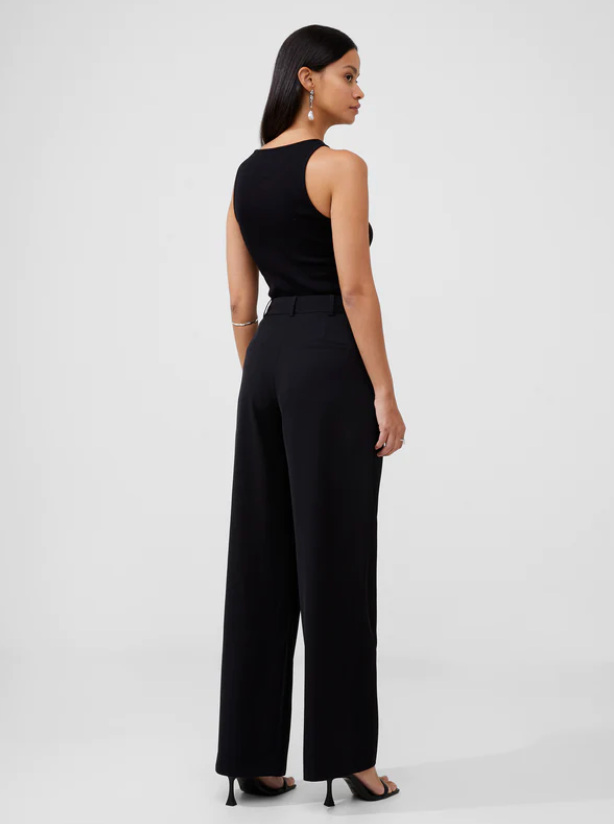 French Connection Wide Leg Harrie Suiting Trouser Pants in Cream or Black