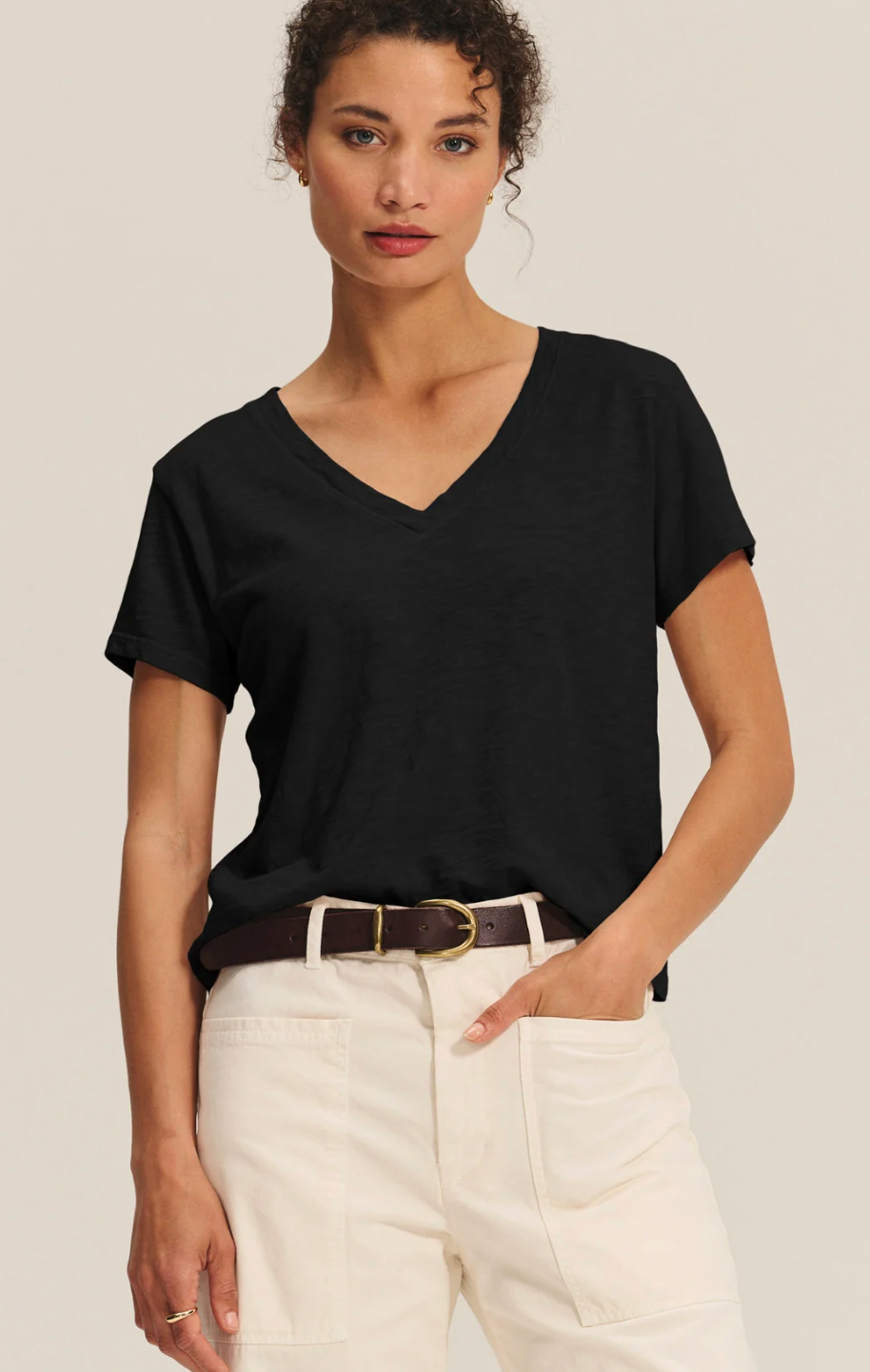 Velvet by Graham &amp; Spencer Original Short sleeve V-neck Elisha tee