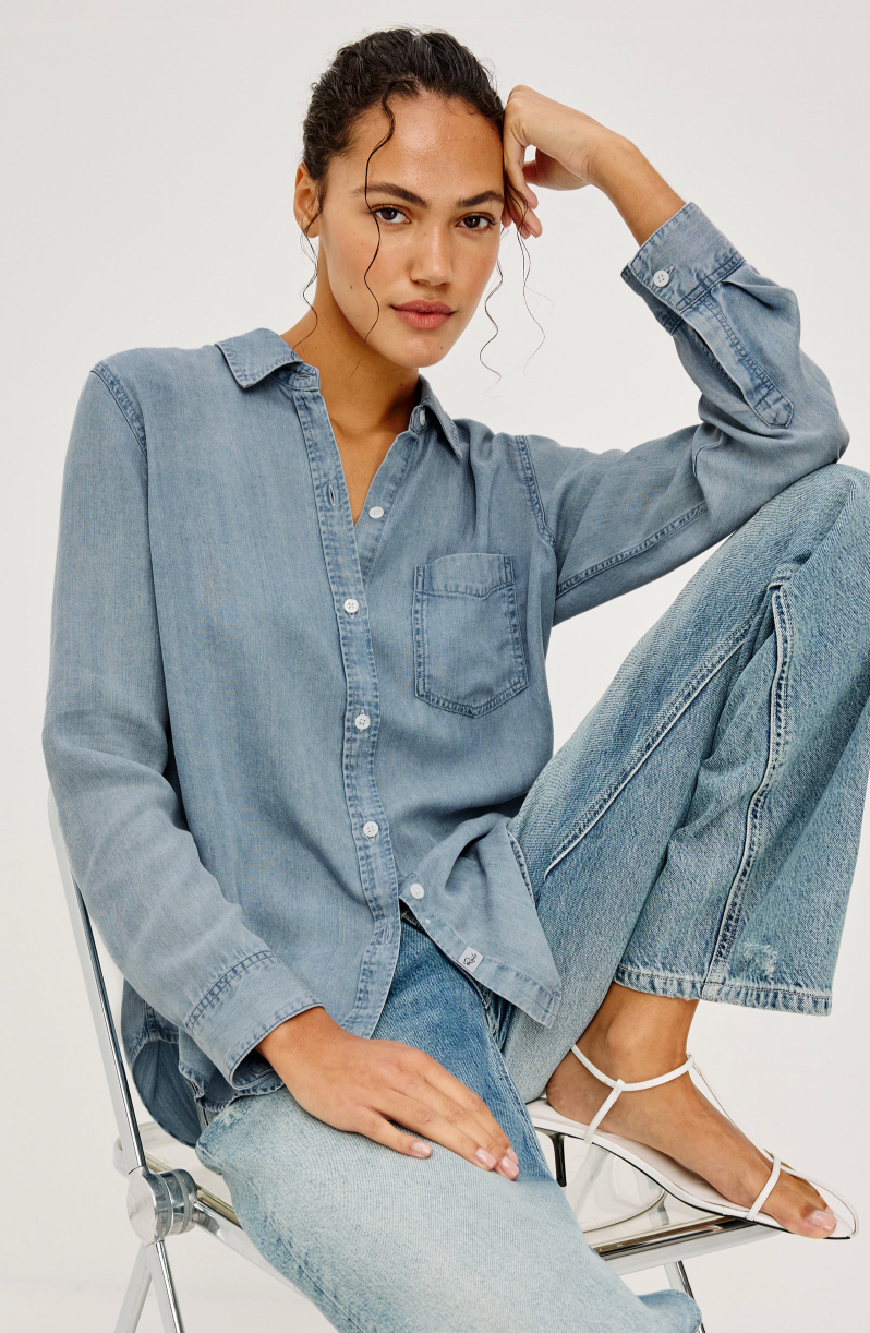 The Ingrid Denim Button Down Shirt from Rails