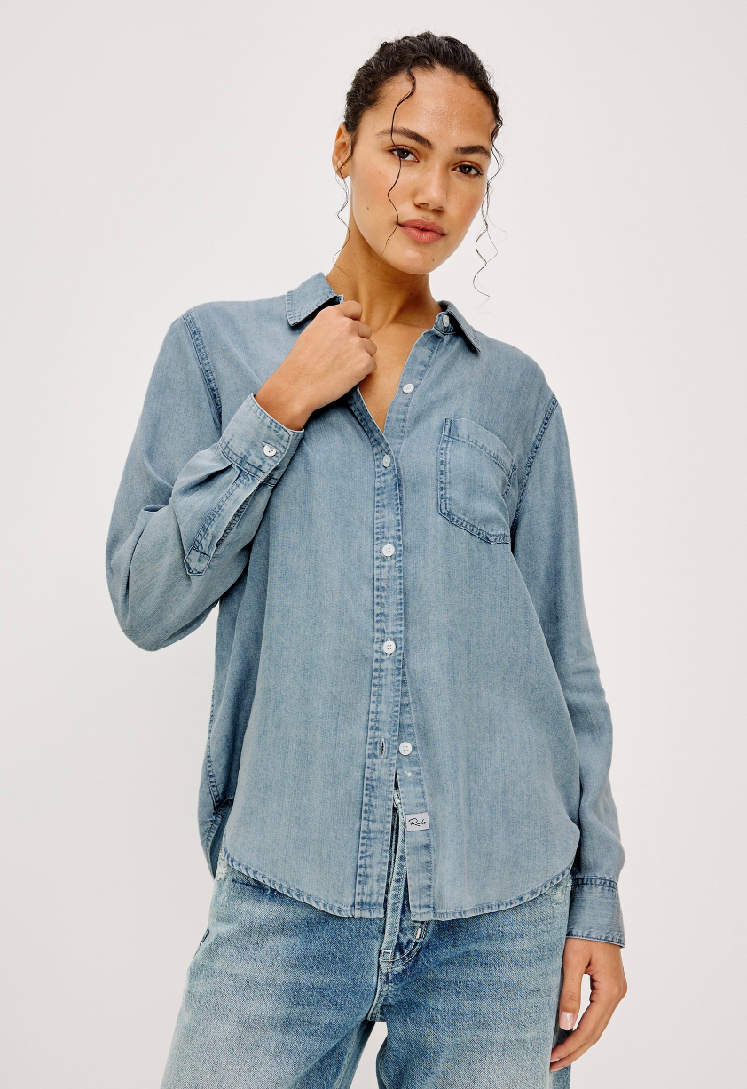 The Ingrid Denim Button Down Shirt from Rails