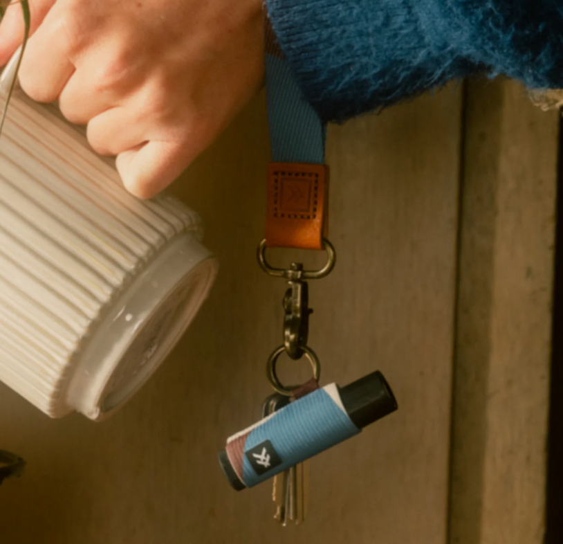 Thread Wallets Elastic Lip Balm holder Keychain