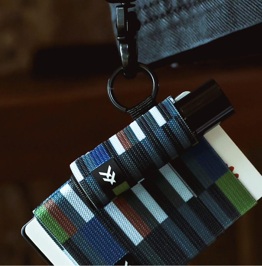Thread Wallets Elastic Lip Balm holder Keychain
