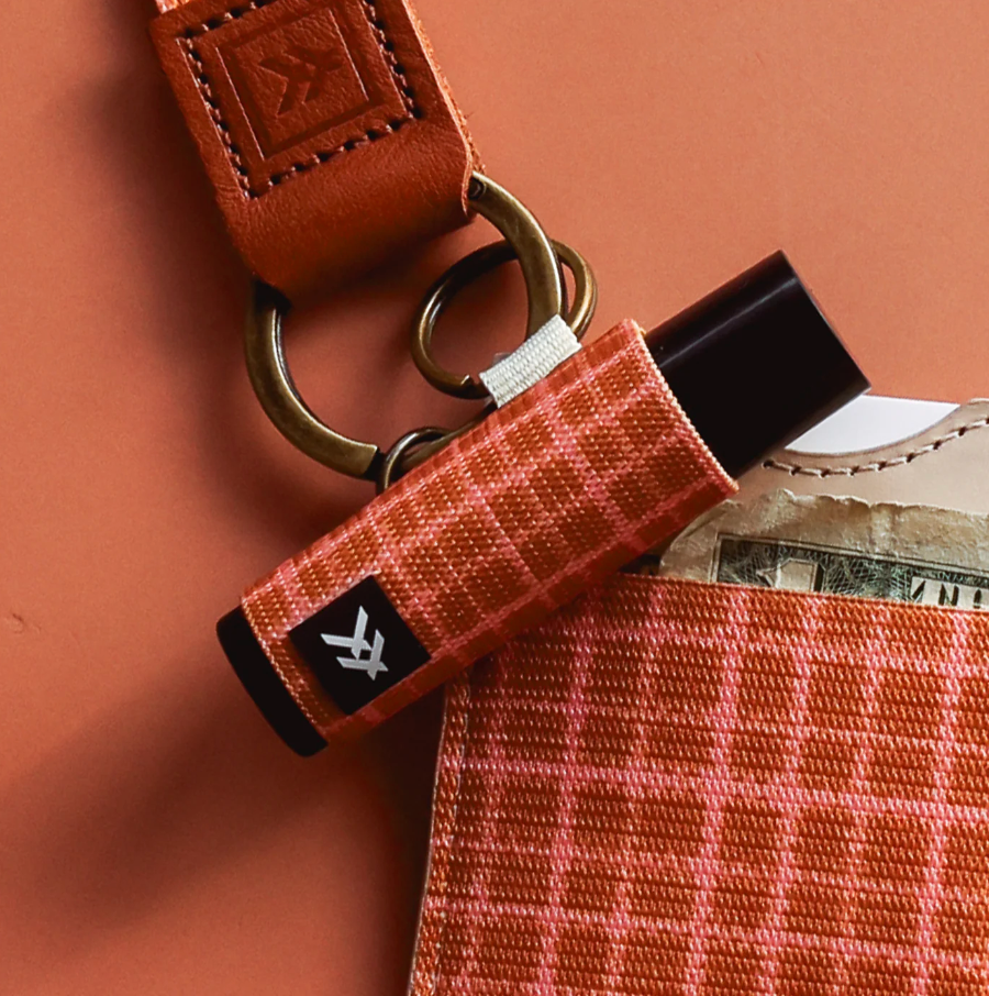 Thread Wallets Elastic Lip Balm holder Keychain