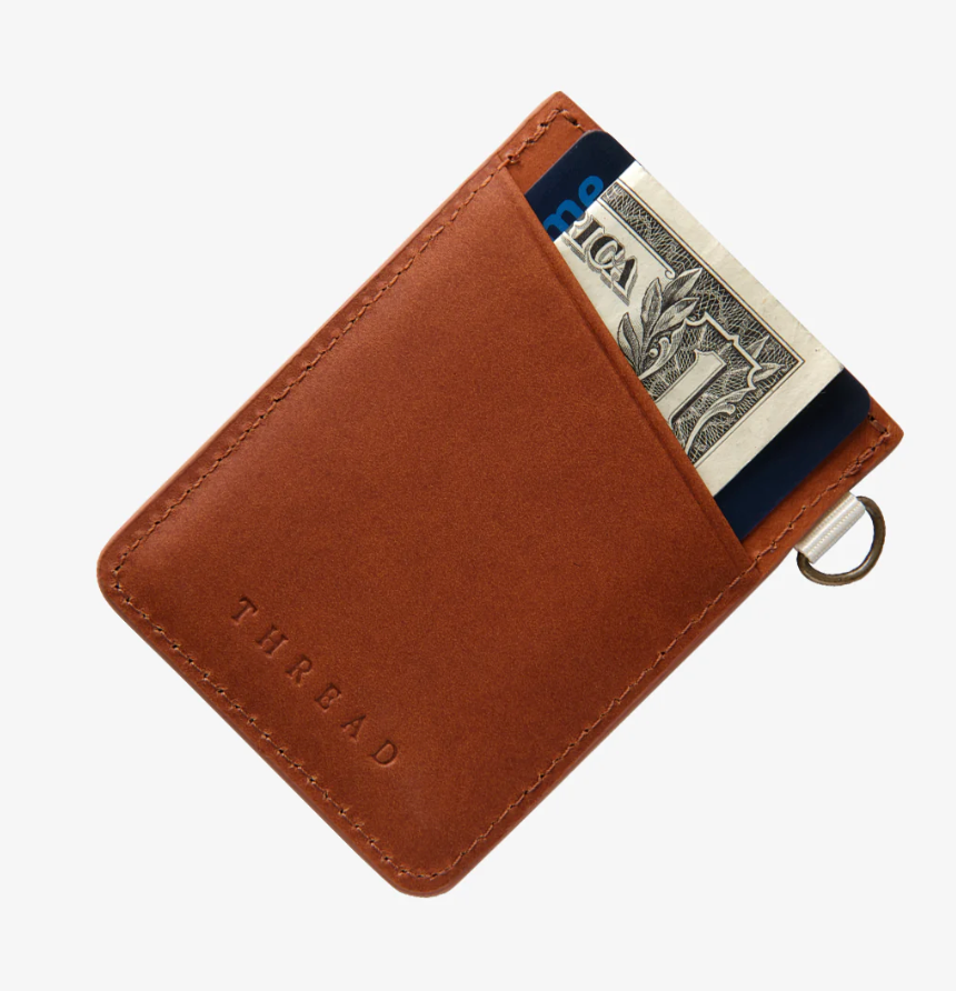 Thread Wallets RFID Secure Leather Vertical Card Wallet