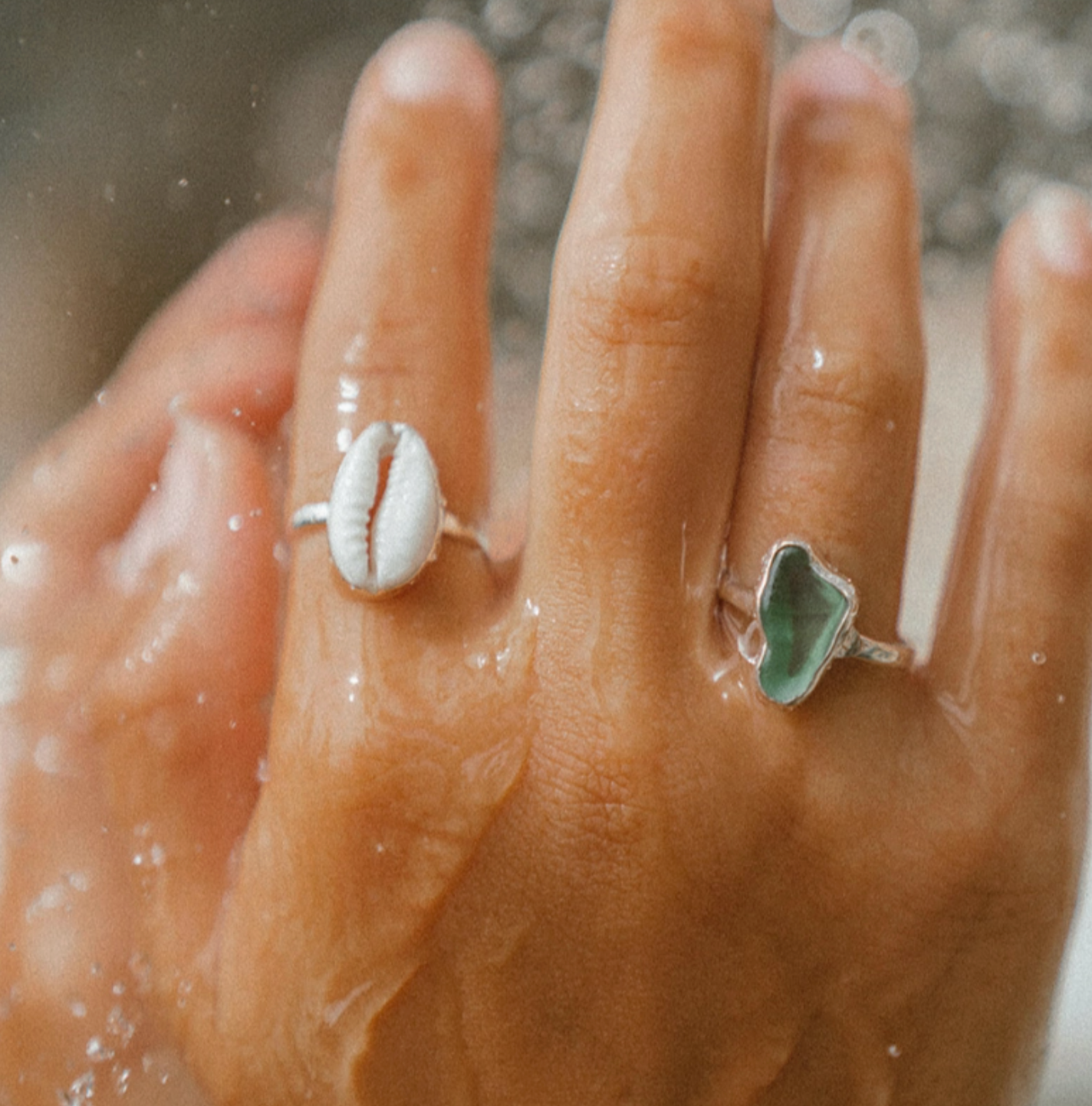 Handmade Sea Glass Rings