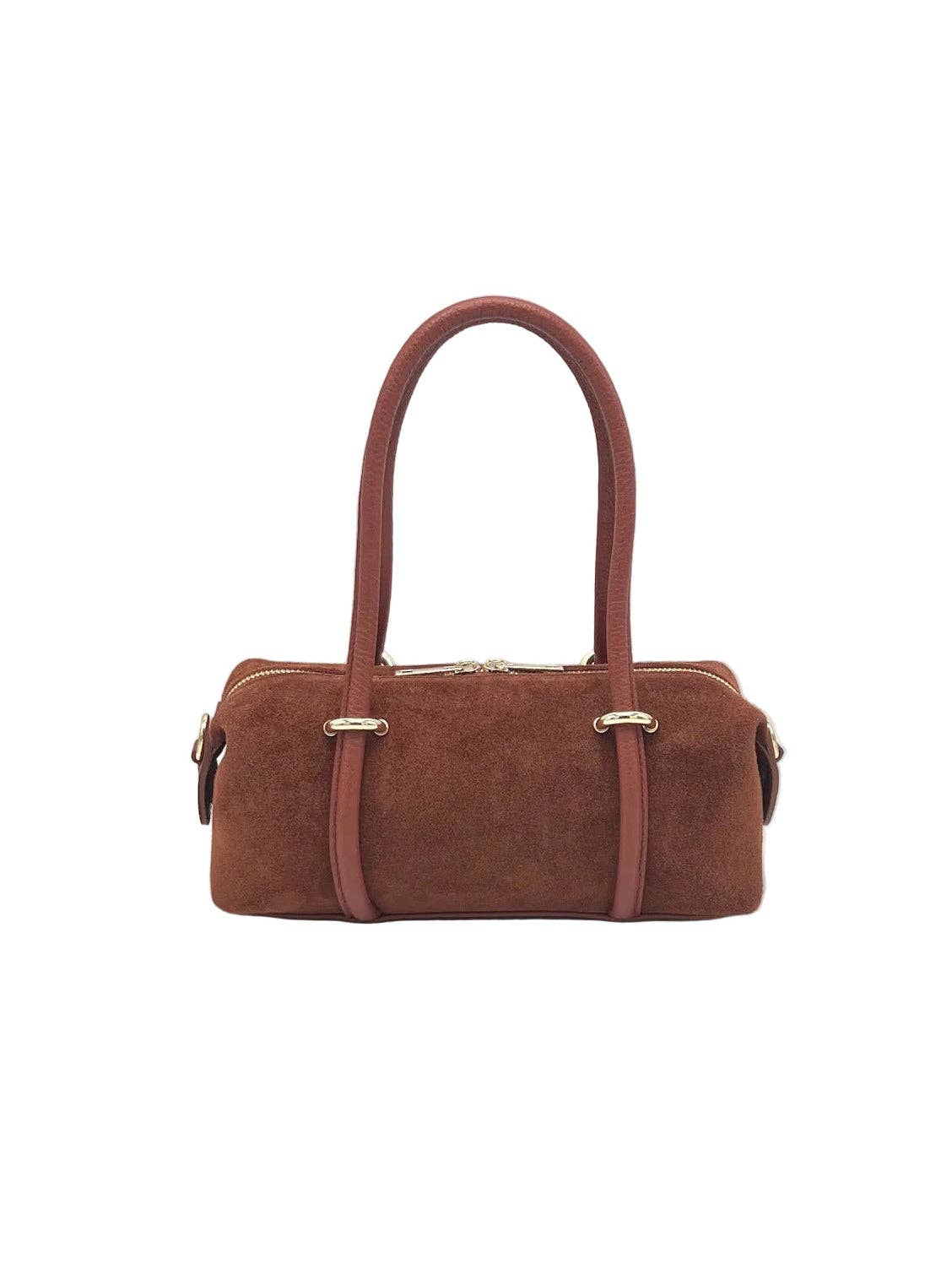 Suede Small Barrel Bag Crossbody Bag