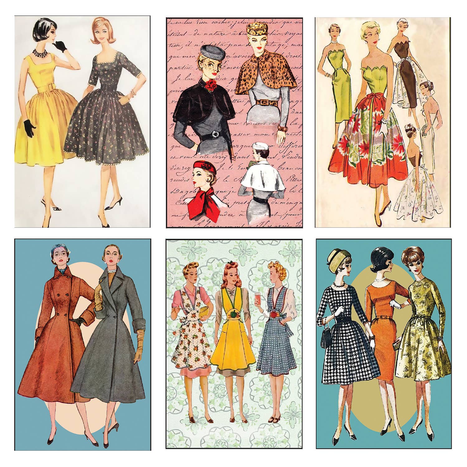 Vintage 1950's Fashion Mini Matchboxes