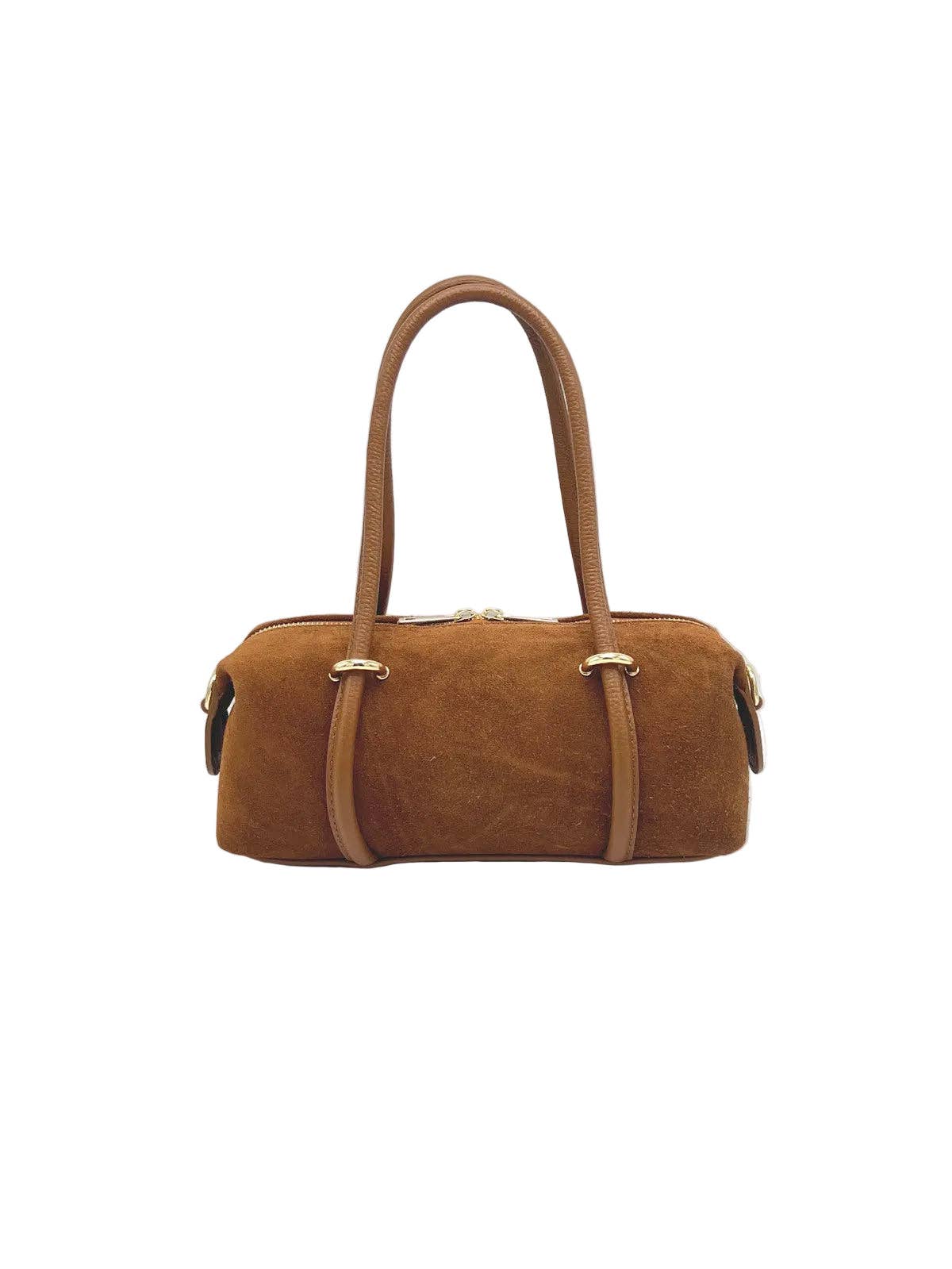 Suede Small Barrel Bag Crossbody Bag