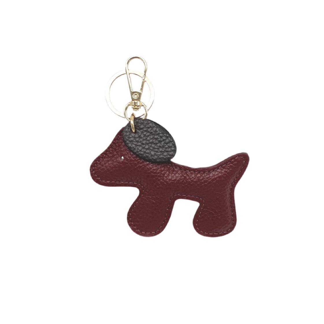 Cute Puppy Design leather key chain