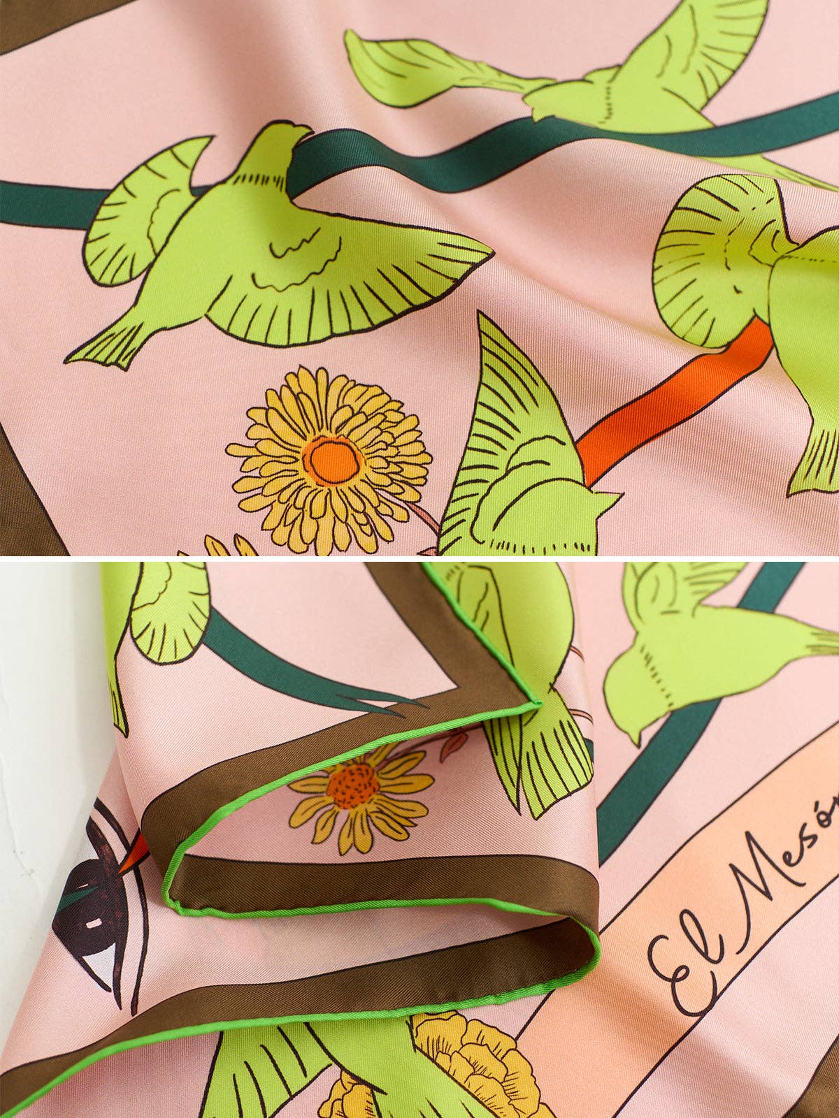 FRIDA x LOST PATTERN Silk Bandana Scarf