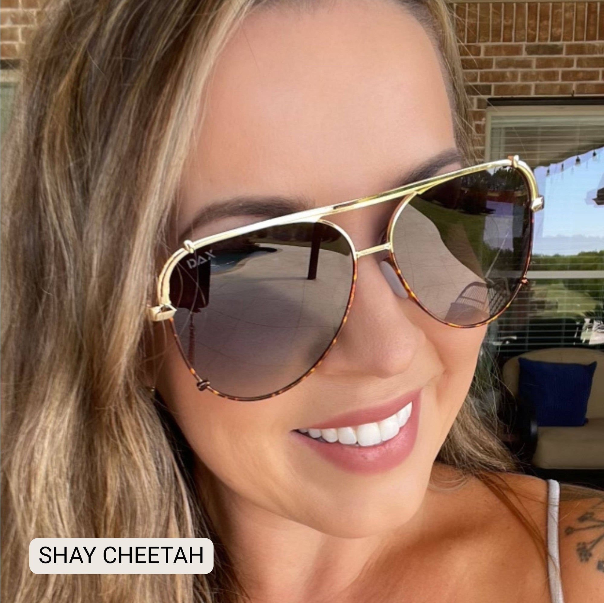 DAX Eyewear - SHAY - Women's Polarized Large Hair Friendly Aviator
