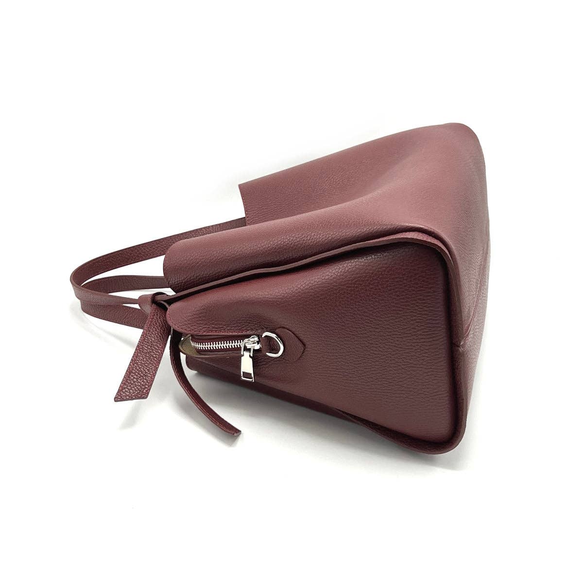Genuine Italian Leather XL Bordeaux Handbag