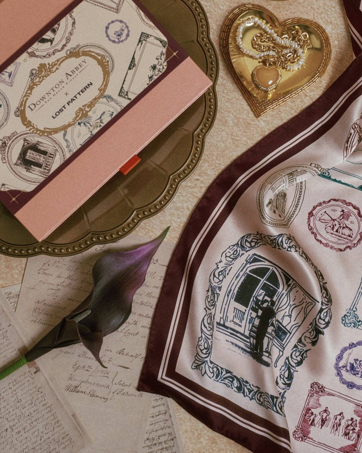 Downton Abbey "The Grand Finale" Silk Scarf