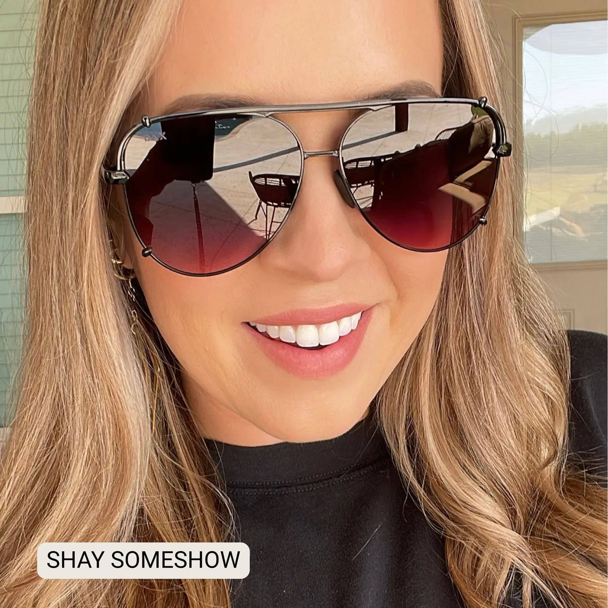 DAX Eyewear - SHAY - Women's Polarized Large Hair Friendly Aviator